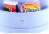 Exerz Desk Organiser with Safety Scissors, Ruler, Eraser, Clips - Blue