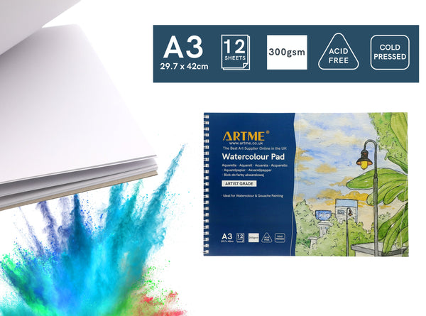 Artme A3 Watercolour Pad 12sheets 300g - 2pk