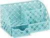 EXERZ Desk Organiser with 7 Compartments -Mesh Desk Tidy Caddy - Turquoise
