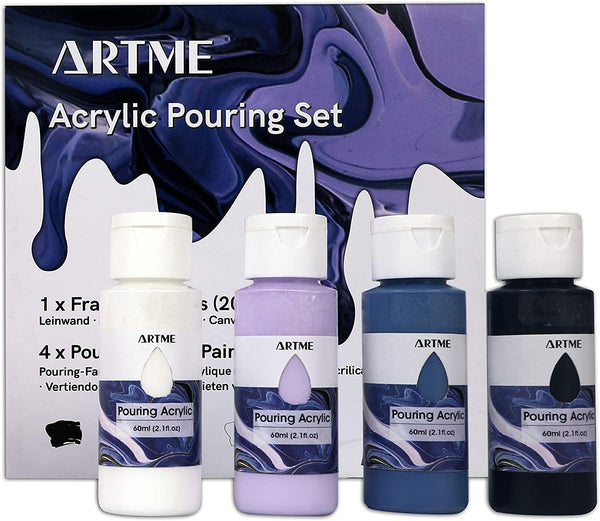 Artme Pouring Acrylic Paint Art Set (Sapphire Crystal)