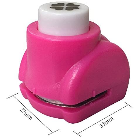 EXERZ Paper Punch Set 40pcs in a Storage Box Including Punches, Craft Scissors, Color Pens -Pink