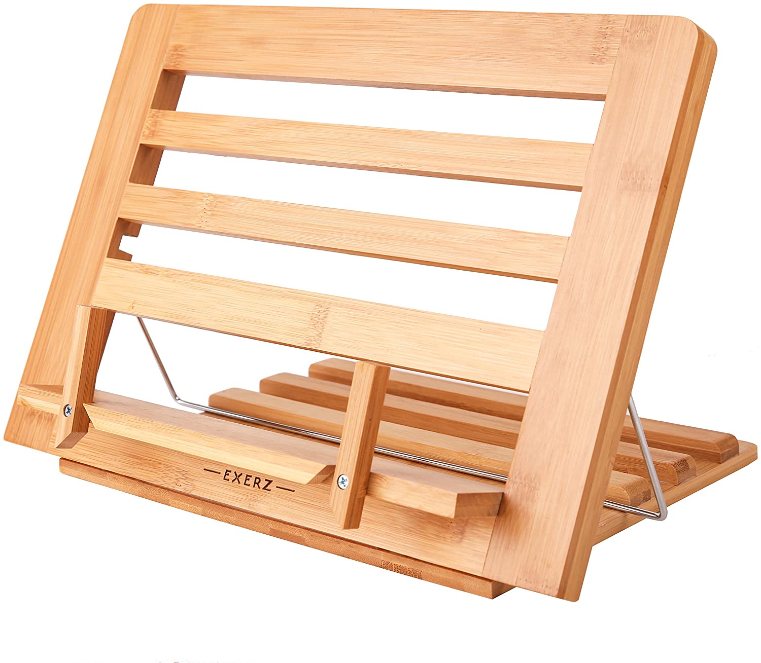 Exerz Bamboo Easel Reading Stand - Cookbook Stand - Bamboo