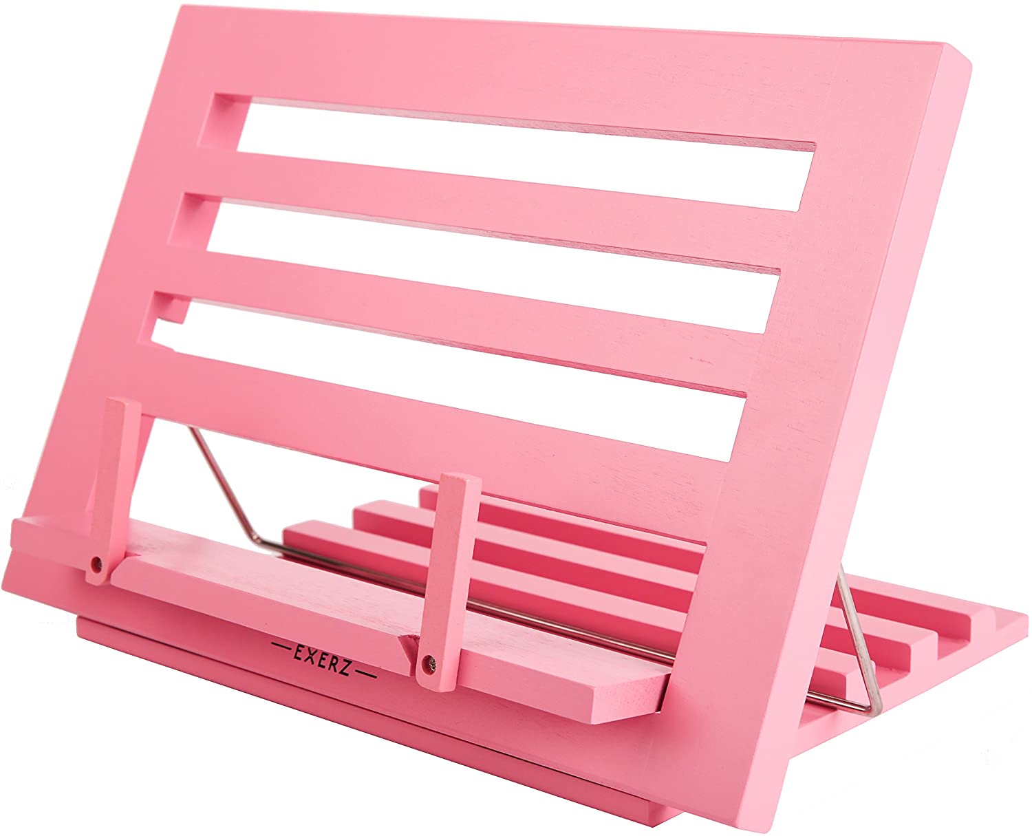 Exerz Wooden Easel Reading Stand - Cookbook Stand - Pink