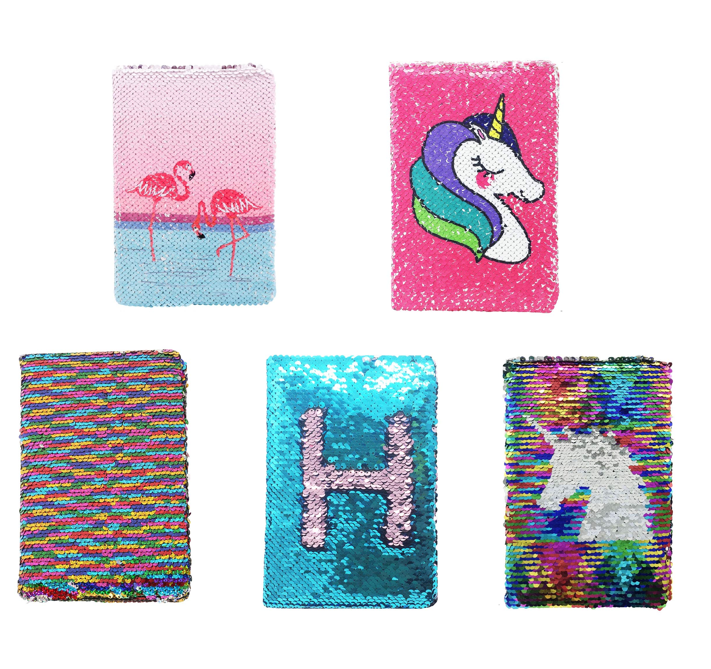 Exerz Reversible Sequin Notebook A5 Size - Rainbow