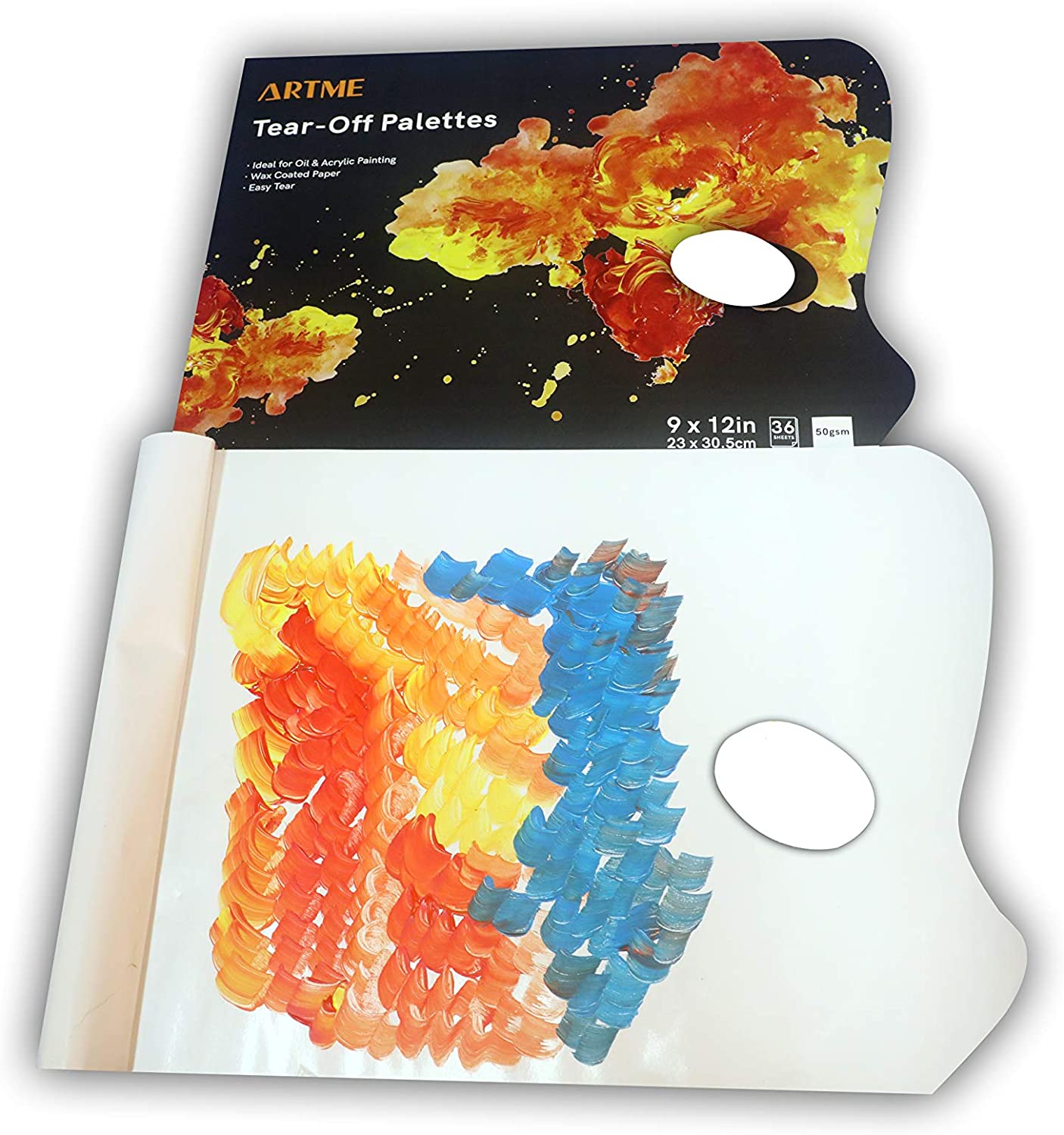 Artme Tear-off Paper Palettes 22.9x30.5cm, 50g, 36 sheets - Disposable Palettes - 2pk