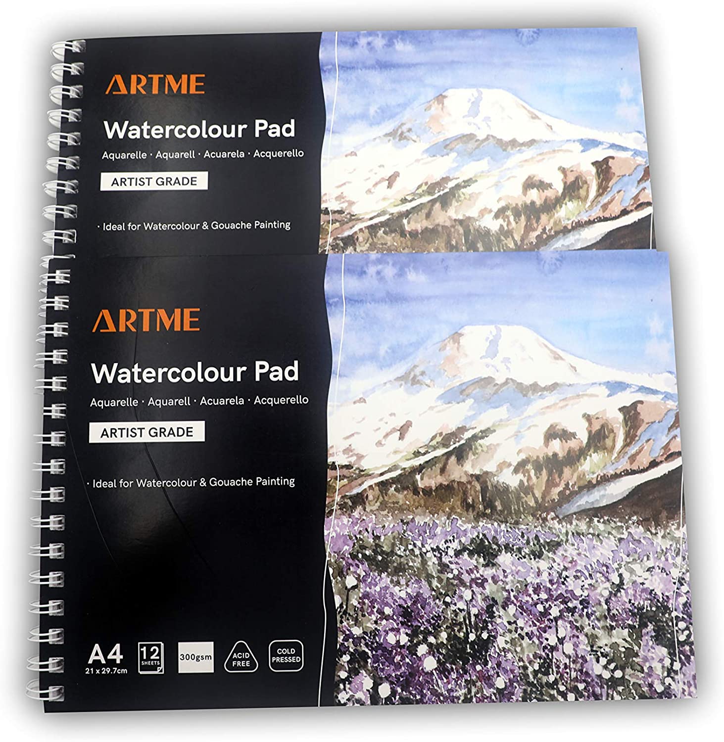 Artme A4 Watercolour Pad 12sheets 300g - 2pk
